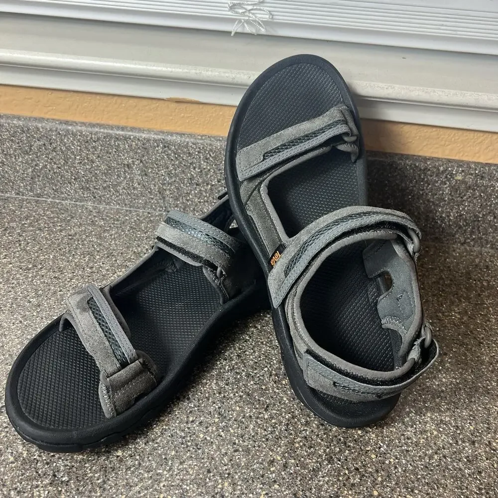 TEVA Original Universal Strap Summer Sandals Men's Size 11 Dark Gray Hook & Loop